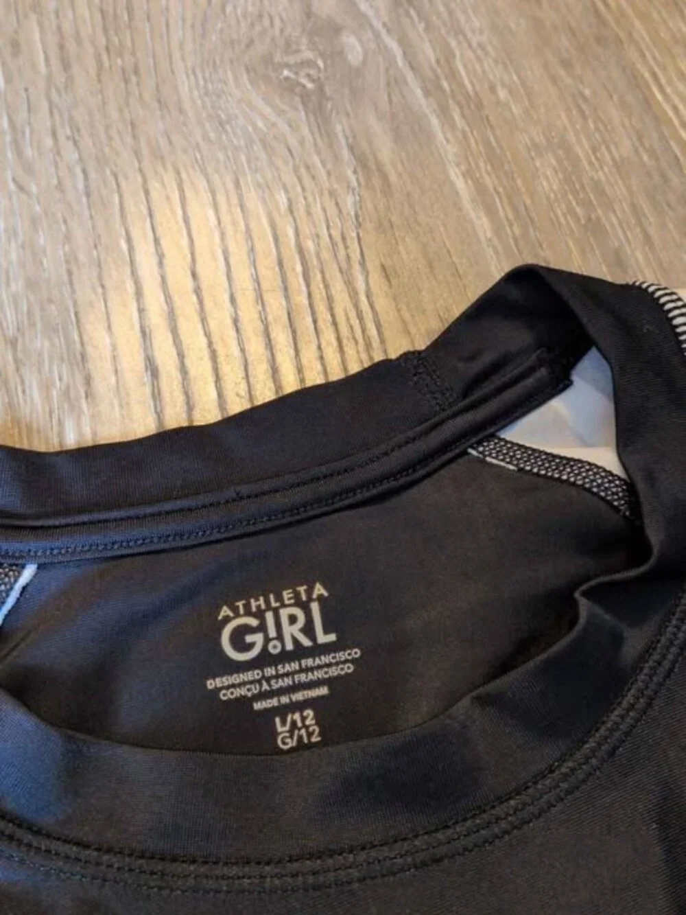 Athleta Girl Rash Guard Swim Top L/12